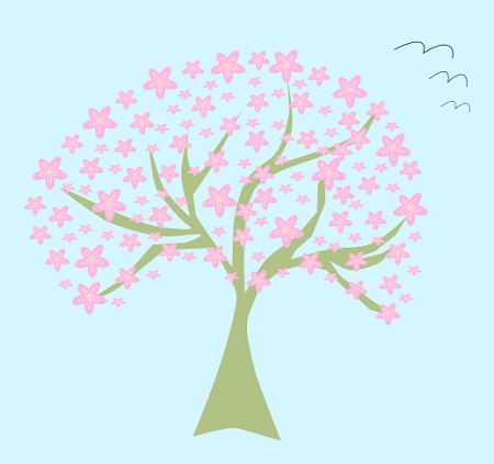 L'albero stilizzato disegnato con Inkscape
