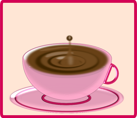 La tazza di cioccolata disegnata con Inkscape