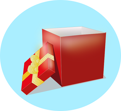 La scatola regalo disegnata con Inkscape