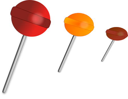 Il lollipop disegnato con Inkscape