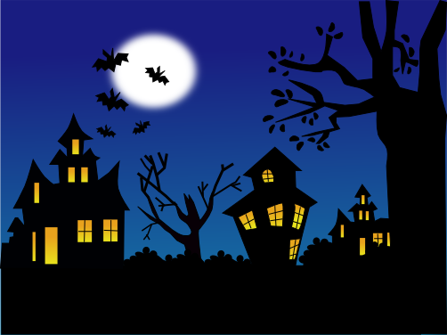 Il notturno di Halloween disegnato con Inkscape