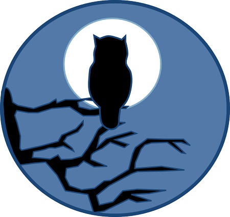 La civetta per Halloween disegnata con Inkscape